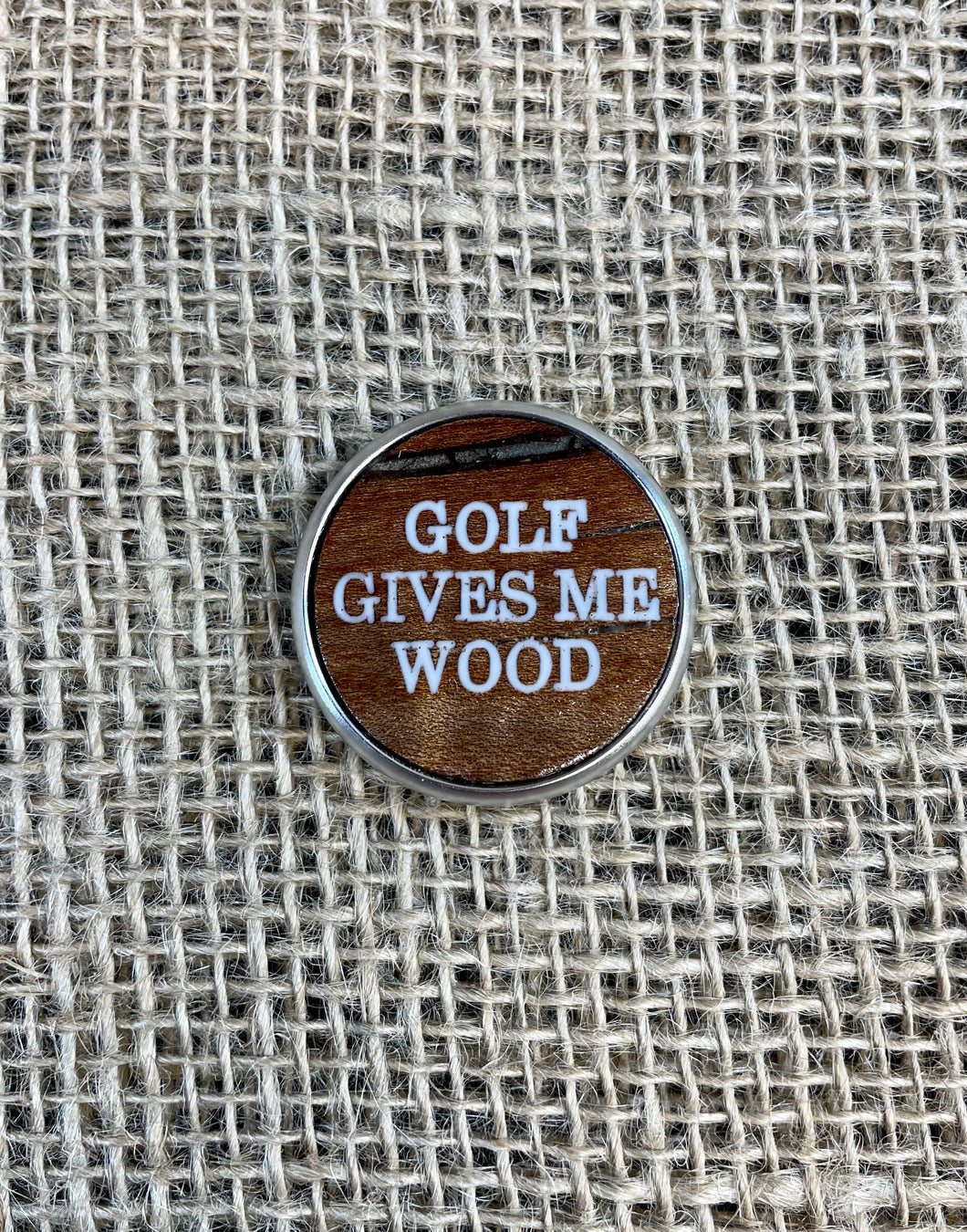 Dual sided wood/alignment ballmarker